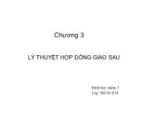 Chương 3 Lý thuyết hợp đồng giao sau