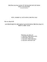 Chuyên đề Sản phẩm dịch vụ huy động tại ngân hàng thương mại cổ phần Á Châu (ACB )