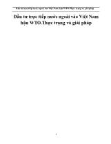 Đầu tư trực tiếp nước ngoài vào Việt Nam hậu WTO.Thực trạng và giải pháp