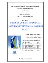 Đề tài Chiến lược kinh doanh của ngân hàng thương mại cổ phần Á Châu
