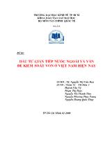 Đề tài Đầu tư gián tiếp nước ngoài và vấn đề kiểm soát vốn ở Việt Nam hiện nay