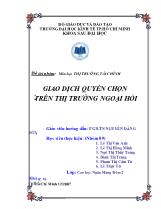 Đề tài Giao dịch quyền chọn trên thị trường ngoại hối