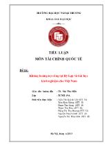 Đề tài Khủng hoảng nợ công tại Hy Lạp và bài học kinh nghiệm cho Việt Nam