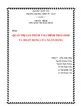 Đề tài Quản trị sản phẩm tài chính phái sinh và hoạt động của ngân hàng
