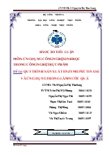 Đề tài Quy trình sản xuất enzyme pectinase và ứng dụng trong làm nước quả