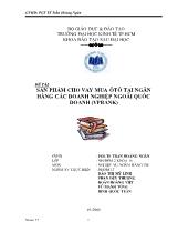 Đề tài Sản phẩm cho vay mua ôtô tại ngân hàng các doanh nghiệp ngoài quốc doanh (VPBank)