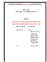 Đề tài Tác động của việc định giá thấp đồng nhân dân tệ đến thương mại toàn cầu