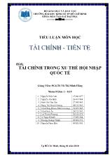 Đề tài Tài chính trong xu thế hội nhập quốc tế