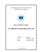 Đề tài Thuyết trình lý thuyết danh mục đầu tư