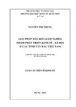 Giải pháp xóa đói giảm nghèo nhằm phát triển kinh tế - Xã hội ở các tỉnh Tây Bắc Việt Nam