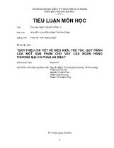 Giới thiệu chi tiết về điều kiện, thủ tục, quy trình của một sản phẩm cho vay của ngân hàng thương mại cổ phần An Bình