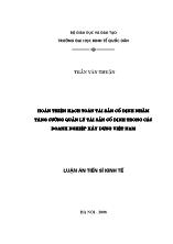 Hoàn thiện hạch toán tài sản cố định nhằm tăng cường quản lý tài sản cố định trong các doanh nghiệp xây dựng Việt Nam