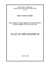 Hoàn thiện tổ chức kiểm toán nội bộ trong doanh nghiệp xây dựng Việt Nam