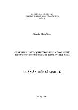 Luận án Giải pháp đẩy mạnh ứng dụng công nghệ thông tin trong ngành thuế ở Việt Nam