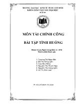 Môn tài chính công Bài tập tình huống