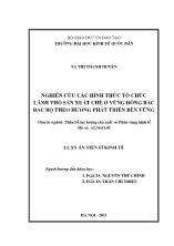 Nghiên cứu các hình thức tổ chức lãnh thổ sản xuất chè ở vùng Đông bắc bắc bộ theo hướng phát triển bền vững