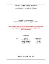 Nghiên cứu hoạt động của Quỹ tín dụng nhân dân TYM. Phân tích thực trạng và một số đóng góp của Quỹ tới quá trình phát triển kinh tế địa phương