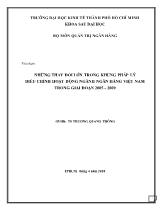 Những thay đổi lớn trong khung pháp lý điều chỉnh hoạt động ngành ngân hàng Việt Nam trong giai đoạn 2005 - 2009