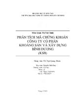 Phân tích mã chứng khoán công ty cổ phần khoáng sản và xây dựng Bình Dương (KSB)
