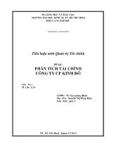 Phân tích tài chính công ty cổ phần Kinh Đô