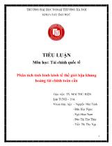 Phân tích tình hình kinh tế thế giới hậu khủng hoảng tài chính toàn cầu