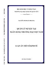 Quản lý nợ xấu tại ngân hàng thương mại Việt Nam