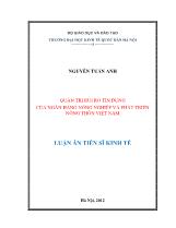 Quản trị rủi ro tín dụng của ngân hàng nông nghiệp và phát triển nông thôn Việt Nam