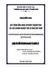 Quy trình ứng dụng Internet Marketing tại các doanh nghiệp vừa và nhỏ Việt Nam
