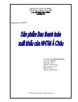 Sản phẩm Bao thanh toán xuất khẩu của Ngân hàng thương mại Á Châu