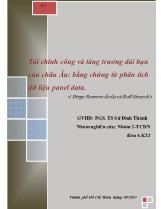 Tài chính công và tăng trưởng dài hạn của châu Âu: bằng chứng từ phân tích dữ liệu Panel Data
