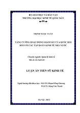 Tăng cường hoạt động giám sát của quốc hội đối với các tập đoàn kinh tế nhà nước