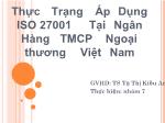 Thực trạng áp dụng ISO 27001 tại ngân hàng TMCP ngoại thương Việt Nam