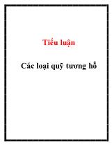 Tiểu luận Các loại quỹ tương hỗ