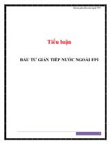 Tiểu luận Đầu tư gián tiếp nước ngoài FPI