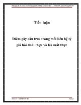 Tiểu luận Điểm gãy cấu trúc trong mối liên hệ tỷ giá hối đoái thực và lãi suất thực