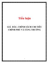 Tiểu luận Giá dầu, chính sách chi tiêu chính phủ và tăng trưởng