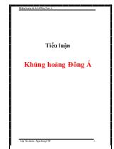 Tiểu luận Khủng hoảng Đông Á