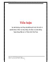 Tiểu luận Sự ảnh hưởng của tổng sản phẩm quốc nội, lãi suất và mật độ dân số đến việc huy động vốn dân cư tại hệ thống Ngân hàng Đầu tư và Phát triển Việt Nam