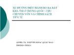 Xu hướng điều hành bộ ba bất khả thi ở Trung Quốc: chu chuyển vốn và chính sách tiền tệ