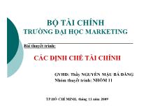 Các định chế tài chính