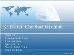 Đề tài Cho thuê tài chính