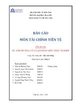 Đề tài Sự ảnh hưởng của lạm phát đến thất nghiệp