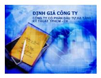 Định giá công ty - Công ty cổ phần đầu tư hạ tầng kỹ thuật TP HCM - CII