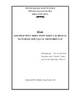 Giải pháp phát triển, hoàn thiện các dịch vụ ngân hàng mới tại các NHTM hiện nay