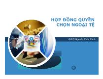 Hợp đồng quyền chọn ngoại tệ