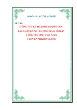 Khóa luận Công tác kế toán huy động vốn tại ngân hàng thương mại cổ phần công thương Việt Nam chi nhánh Kiên Giang