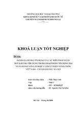 Khóa luận Đánh giá rủi ro tín dụng và các biện pháp ngăn ngừa rủi ro tín dụng trong hoạt động tín dụng tại ngân hàng nông nghiệp và phát triển nông thôn Việt Nam chi nhánh Bắc Hà Nội