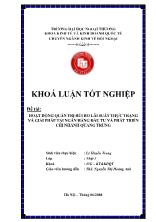 Khóa luận Hoạt động quản trị rủi ro lãi suất - Thực trạng và giải pháp tại ngân hàng đầu tư và phát triển chi nhánh Quang Trung