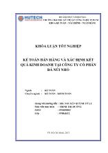 Khóa luận Kế toán bán hàng và xác định kết quả kinh doanh tại công ty cổ phần đá núi nhỏ