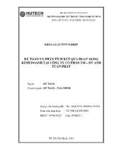 Khóa luận Kế toán và phân tích kết quả hoạt động kinh doanh tại công ty cổ phần thương mại dịch vụ Anh Tuấn Phát